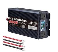 HUIZHITENGDA 4000W Puro Sinus Wave Power Inverter DC 12V-72V A 110V/220V AC Convertidor con LCD Display Car Inverter con 2 Salidas De CA para Vehículos RV Truck Camping,24V to 110V