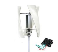 HUIZHITENGDA 48V,Generador de turbina eólica de Eje Vertical de Baja Velocidad de 9000W, diseño de Hoja helicoidal de 12V / 24V para casa/RV/Barco/luz callejera, Inicio de Viento bajo (3M / S)