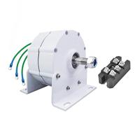 HUIZHITENGDA 48v, Generadores de Alta Eficiencia de 3000W 450R/Min Generador de Imán Permanente, Generador de Imán Permanente de Baja Velocidad 12V-220V Trifásico sin Engranajes (con Base)