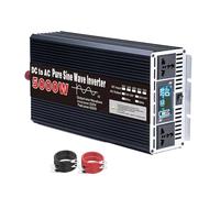 HUIZHITENGDA 5000W Pure Sine Wave Power Inverter DC 12V-72V A 110V / 220V AC Convertidor para RV Truck Camping, Convertidor De Energía Fuera De La Red con Pantalla LCD,48V to 110V
