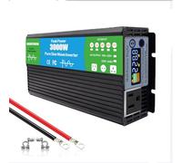 HUIZHITENGDA 72V a 110V, 3000W Puro Sinus Wave Inverter DC 48V-72V a 120V 240V Convertidor de CA, Inverter de Alta on 2 Salidas de CA y Control Remoto para el hogar, RV,60VTO220V50hz