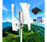 HUIZHITENGDA 9000W 12V-220V Generador De Muelles De Viento 3 Generador De Turbinas Eólicas De Cuchilla con Controlador De Generador De Viento Maglevs para Botes, Terrazas, Cabañas O Hogar,24V