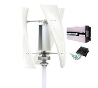 HUIZHITENGDA 9000W 48V Vertical Coreless Turbine Set, 12V 24V White 3 Blades Wind Power Generator Kit Kit De Energía Eólica con Controlador para Hogar/Negocio,220v