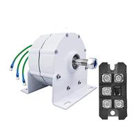 HUIZHITENGDA Generador de turbina eólica sin Engranajes de 19000W y Bajas RPM, Dinamo magnética de Agua AC/DC 220V-12V, alternador hidroeléctrico para turbina eólica y de Agua (con Base),220V