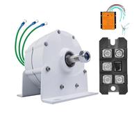 HUIZHITENGDA Nuevos generadores de energía de 2500 W, generadores de imanes permanentes sin engranajes de CA trifásicos de baja velocidad de 12V-220V para energía hidráulica y turbinas (con base),220v