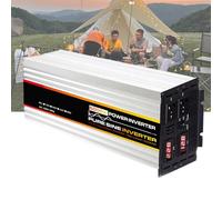 HUIZHITENGDA Peak Power 5000W Power Power Inverter, DC12V/24V/48V/60V a AC 110V 60Hz inversor de Potencia de Onda Pura con Pantalla LCD y 2 enchufes para camión, hogar, RV,12V TO 110V