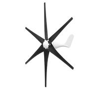HUIZHITENGDA Turbina Eólica de Energía Libre Doméstica de 400W-1200W, 6 Aspas, Generador Eólico Horizontal de Baja Ruido de 48V 24V 12V, Portátil para Uso en el Hogar (Negro),12V