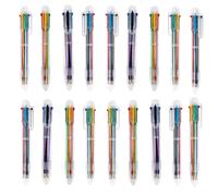 Huji Multicolor 0.5mm Ballpoint Pens for School Supplies Office Arts & Crafts Students Little Ones Party Favor Gift (Multicolor Retractable