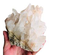 HUJWLBWF 1pc 300g-500g Clear Smoky Quartz Cluster Bulk Crystal geode for