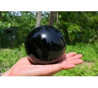 HUJWLBWF 1pc Black Obsidian Crystal Ball 7-8cm - Sphere for Home Office Halloween Haunted Mansion Decor