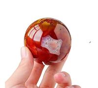 HUJWLBWF 1PC Polished Red Agate Crystal Ball Quartz Sphere Crafts Carnelian Ornament Ornaments (Size : 4-5cm)