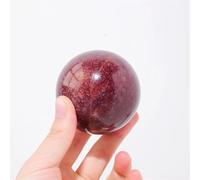 HUJWLBWF 1pc Strawberry Quartz Ball Magic Crystal Improves Love Fortune Gem Decoration Divination Gift Ornaments (Color : 4-4.5cm)