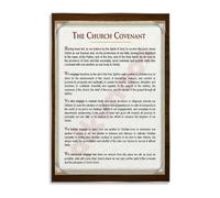HUJWLBWF and Home Metal Tin Sign Vintage Faith Covenant for Religious Decor and Spiritual Inspiration 8 X 12 inch