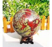 HUJWLBWF Beautiful Dragon Blood Stone Quartz Sphere Crystal Ball Ornaments (Size : 1300-1400g)