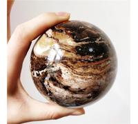 HUJWLBWF Beautiful Gray Opal Sphere Stone Ball Art Collection Striped Crystal Ornaments (Size : Diameter 5-6cm)