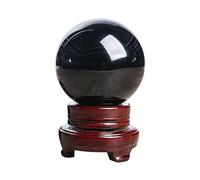 HUJWLBWF Black Obsidian Sphere Crystal Ball Balls for Witchcraft and Decorative Crystals and Stones Beginners Gift,100mm