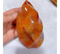 HUJWLBWF Carnelian Jasper Flame Quartz Crystal Wand Point Stone Halloween Decoration (Size : 200-240g)