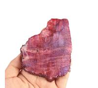 HUJWLBWF Crystal Red Moonstone Rough Stone Slice Polished Ornamental Geological Science Collection Ornaments,150~200g