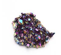 HUJWLBWF Crystal Rough Colorful Cluster Seven Rainbow Electroplating Stone Home Craft Decoration,300g