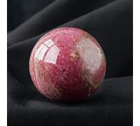 HUJWLBWF Fluorite Rough Stone Crystal Ball Rainbow for Decoration or Magic,Rose Stone-5cm