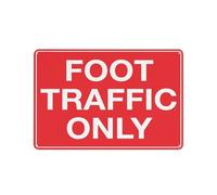 HUJWLBWF Foot Traffic Only Sign Reflective Aluminum Warning Sign for Park Trail Pedestrian Zone Sidewalk Campus Walkway Notice (8 X 12 inch)