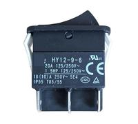 HUJWLBWF HY12-9-6 6 Pins Push Button On-On Rocker Switch Momentary Pushbutton Switches for Industry Power Tools 125/250V