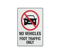 HUJWLBWF No Motorized Vehicles Sign Foot Traffic Only Warning Sign Reflective Aluminum for Bike Path Park Entrance Private Road Residential Area (8 X 12 inch)
