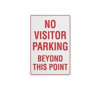 HUJWLBWF No Visitor Parking Sign Beyond This Point Aluminum Sign for Private Property Apartment Complex Gated Community Reflective Weatherproof (8 X 12 inch)
