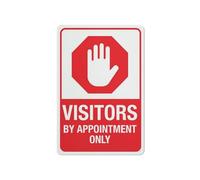 HUJWLBWF Private Property Sign Visitors By Appointment Only Rust Aluminum Sign for Gated Community Ranch Estate Professional Business Policy (8 X 12 inch)