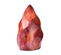 HUJWLBWF Red Agate Torch Flame Psychic Feng Shui Gemstone Form Fire Crystal Room Ornament (Size : 300-500g)