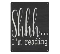 HUJWLBWF Retro Reading Metal Tin Sign Books Are a Uniquely Portable Magic Stephen King Inspired Wall Hanging 8 X 12 in