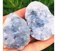 HUJWLBWF Small Size Blue Celestite Cluster Raw Crystal Geode Druzy Stone 50g-80g 5pc