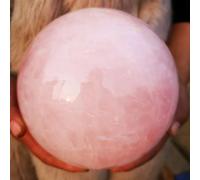 HUJWLBWF Stone Rose Quartz Magic Crystal Ball Sphere(Size:500g-600g)