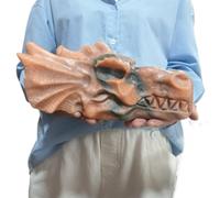 HUJWLBWF Sun Stone Carved Dragon Skull Quartz Crystal Home Office Decoration Decor