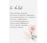 HUJWLBWF To Do List Poster Let God Order Steps Canvas Wall Decor