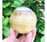 HUJWLBWF Yellow Fluorite Quartz Crystal Ball Ornaments