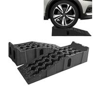 HuKaiL 1 par de rampas de acceso de 7.25 toneladas para coches, rampa de plástico para elevación de hasta 170 mm, rampas de acceso para bordillos, escalones en plazas, entradas, aparcamientos, 92 * 32