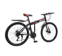 HuKaiL Bicicleta plegable de 26 pulgadas, bicicleta de montaña, 21 velocidades, altura ajustable, bicicleta plegable con freno de disco de polea, bicicletas con horquilla de suspensión para, OP-7761