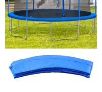 HuKaiL Cubierta para borde de cama elástica, 240 cm de diámetro, muelles de PVC con 30 cm de ancho, acolchado de protección, impermeable, resistente a desgarros, con correas elásticas y 10 mm de