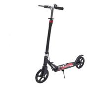 HuKaiL Patinete Plegable con Bolsa de Tela, 200 mm, Patinete para Adultos, 4 Alturas Ajustables y Capacidad de Carga de 110 kg, con Soporte de Doble Freno, Color Negro