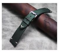 HUKILU yaoqijie 20mm 21mm 22mm Vintage marrón gris verde correa de reloj Crazy Horse correa de reloj de cuero Compatible con IWC Mark pulsera lasting(B,21mm)
