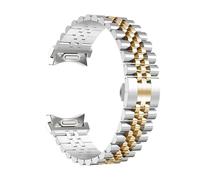 HUKILU yaoqijie Correa de acero for reloj 6 Classic 43 47 mm Correa de metal de ajuste rápido for reloj 6/5/4 40 mm 44 mm 5Pro 45 mm lasting(Silver Gold,Watch 6 40mm 44mm)