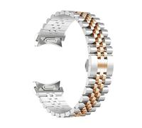 HUKILU yaoqijie Correa de acero for reloj 6 Classic 43 47 mm Correa de metal de ajuste rápido for reloj 6/5/4 40 mm 44 mm 5Pro 45 mm lasting(Silver Rose Gold,Watch 6 40mm 44mm)