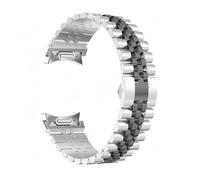 HUKILU yaoqijie Correa de acero for reloj 6 Classic 43 47 mm Correa de metal de ajuste rápido for reloj 6/5/4 40 mm 44 mm 5Pro 45 mm lasting(Silver Black,Watch 6 40mm 44mm)
