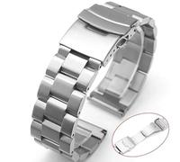 HUKILU yaoqijie Correa de acero inoxidable 316L sólida de 18 mm, 20 mm, 22 mm y 24 mm for relojes GT4/GT3 de 46 mm, correa for pulseras de lujo lasting(Silver,22mm)