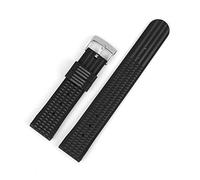 HUKILU yaoqijie Correa de goma for reloj, correas de reloj de silicona suave, 18mm, 20mm, 22mm, relojes deportivos de buceo negros, correa de pulsera impermeable de repuesto lasting(22mm)