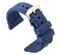 HUKILU yaoqijie Correa de goma for reloj inteligente, 22mm, 24mm, 26mm, negro, verde, azul, mujer, hombre, resistente al agua, correa de silicona suave, accesorios, hebilla lasting(Blu,26mm)