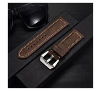 HUKILU yaoqijie Correa de piel de vaca Crazy Horse de 20 mm, 22 mm, 24 mm y 26 mm, correa de piel auténtica, accesorios for relojes. lasting(Brown,26mm)