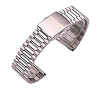 HUKILU yaoqijie Correa de reloj de acero inoxidable 316L, correa de reloj plateada y dorada for mujer, 12 mm, 14 mm, 16 mm, 18 mm y 20 mm, cierre de correa de muñeca lasting(Silver,18mm)