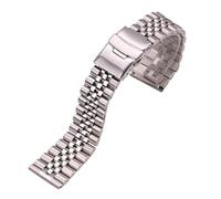 HUKILU yaoqijie Correa de reloj de acero inoxidable for mujer y hombre, de 18 mm, 20 mm, 22 mm y 24 mm, con extremo recto y plateado, accesorios for reloj. lasting(22mm)